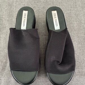 Steve Madden Black Women's Slide Sandals